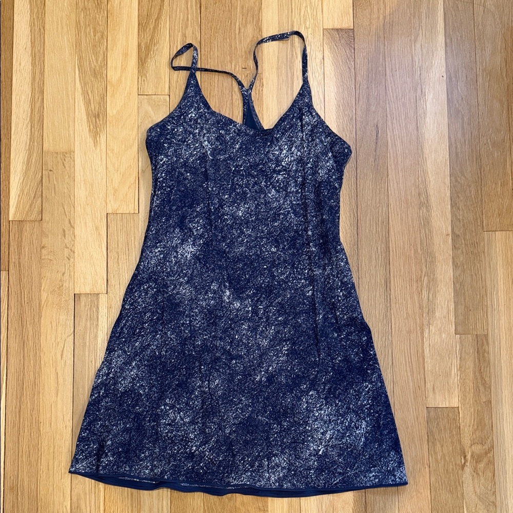 Outdoor Voices Blue and White Mini Dress